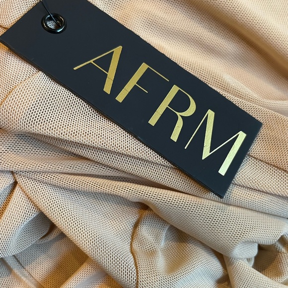 AFRM Shailene Midi Dress Size L Nude - Picture 5 of 6